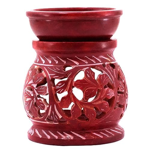 Aroma Diffuser Essential Oil Diffuser for Home, Tea Light Oil Burner for Serenity, Wellness Gift, Indoor Fragrance (Soapstone)
