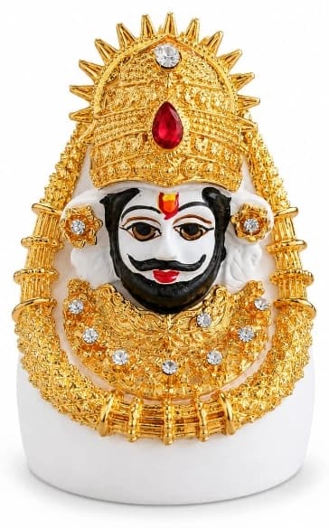 Khatu Shyam Gold Crown Bust